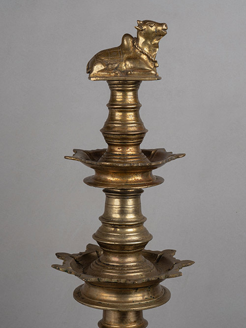 oil lamp with nandi finial